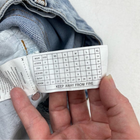 one x one teaspoon Chargers distressed denim cutoff jean shorts - Picture 10 of 11